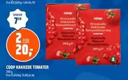 Coop Obs COOP HAKKEDE TOMATER, NOK 20 tilbud