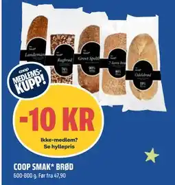 Coop Obs COOP SMAK BRØD, Medlemspris tilbud