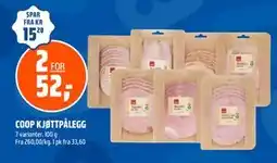 Coop Obs COOP KJØTTPÅLEGG, NOK 52 tilbud