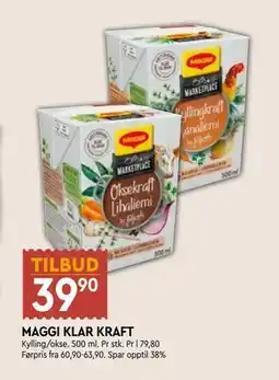 Coop Mega MAGGI KLAR KRAFT, NOK 39.9 tilbud