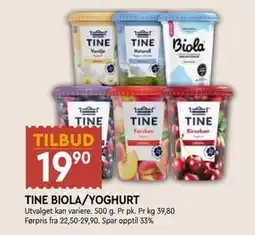 Coop Mega TINE BIOLA/YOGHURT, NOK 19.9 tilbud