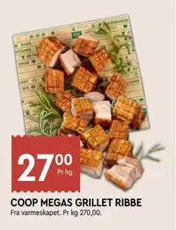 Coop Mega COOP MEGAS GRILLET RIBBE, NOK 27 tilbud