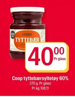 Coop Extra Coop tyttebærsyltetøy 60%, NOK 40 tilbud