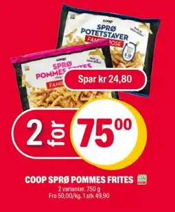Coop Extra COOP SPRØ POMMES FRITES, NOK 75 tilbud