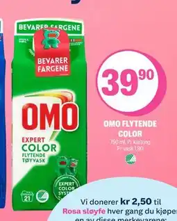 Coop Extra OMO FLYTENDE COLOR, NOK 39.9 tilbud