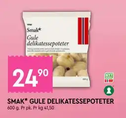 Coop Mega SMAK GULE DELIKATESSEPOTETER, NOK 24.9 tilbud