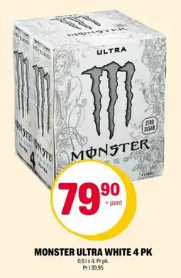 Coop Extra MONSTER ULTRA WHITE 4 PK, NOK 79.9 tilbud