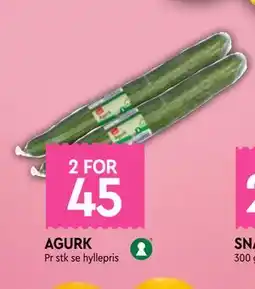 Coop Mega AGURK, NOK 45 tilbud