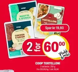 Coop Extra COOP TORTELLONI, NOK 60 tilbud