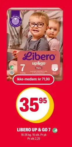 Coop Extra LIBERO UP & GO 7, NOK 71.9, Medlemspris tilbud