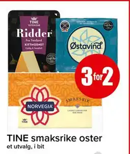 Spar TINE smaksrike oster tilbud