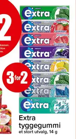 Spar Extra tyggegummi tilbud