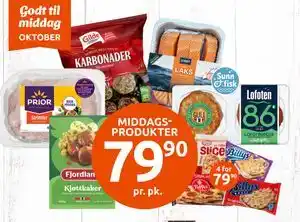 Joker MIDDAGSPRODUKTER, NOK 79.9 tilbud