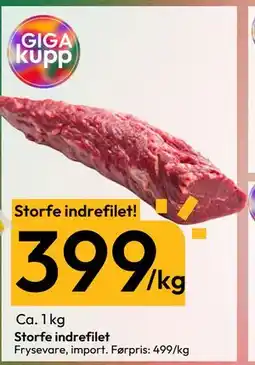 Gigaboks Storfe indrefilet, NOK 399 tilbud