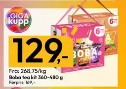 Gigaboks Boba tea kit 360-480 g, NOK 129 tilbud