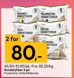 Gigaboks Rundstykker 6 pk, NOK 80 tilbud