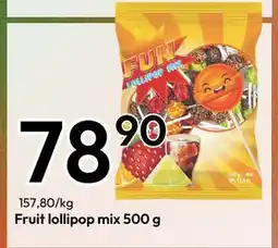 Gigaboks Fruit lollipop mix 500 g, NOK 78.9 tilbud
