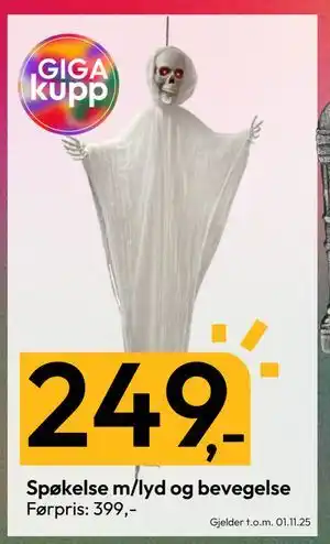 Gigaboks Spøkelse m/lyd og bevegelse, NOK 249 tilbud
