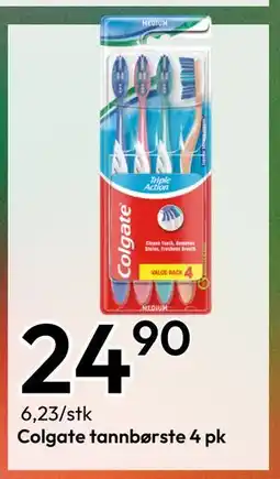 Gigaboks Colgate tannbørste 4 pk., NOK 24.9 tilbud