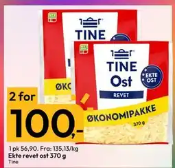 Gigaboks Ekte revet ost 370 g, NOK 100 tilbud