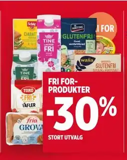 Meny FRI FOR-PRODUKTER tilbud
