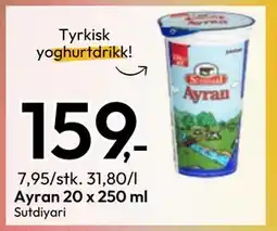 Gigaboks Ayran 20 x 250 ml, NOK 159 tilbud