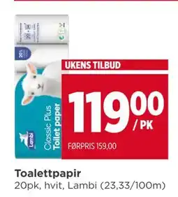 Meny Toalettpapir, NOK 119 tilbud
