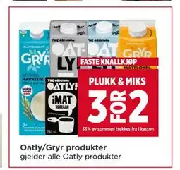 Meny Oatly/Gryr produkter tilbud