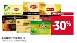 Meny Lipton/Twinings te tilbud