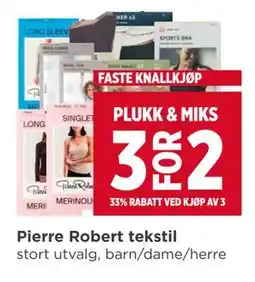 Meny Pierre Robert tekstil tilbud