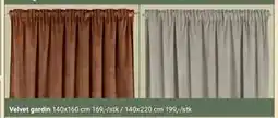 Europris Velvet gardin tilbud