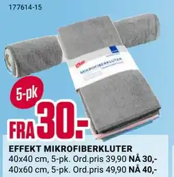 Europris EFFEKT MIKROFIBERKLUTER tilbud