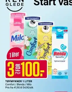 Europris TØYMYKNER 1 LITER, NOK 100 tilbud