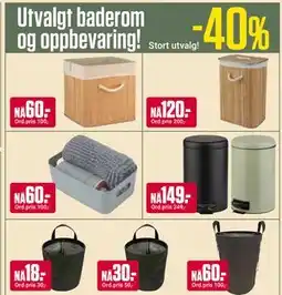 Europris Utvalgt baderom og oppbevaring! Stort utvalg! tilbud