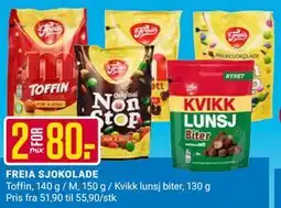 Europris FREIA SJOKOLADE, NOK 80 tilbud