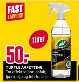 Europris TURTLE AVFETTING, NOK 50 tilbud