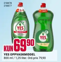 Europris YES OPPVASKMIDDEL, NOK 69.9 tilbud