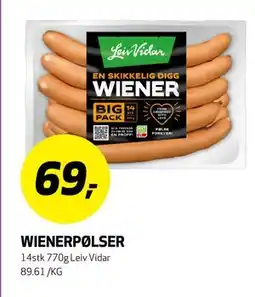 Bunnpris WIENERPØLSER, NOK 69 tilbud