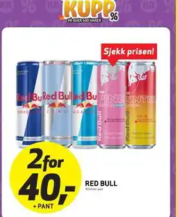 Bunnpris RED BULL, NOK 40 tilbud