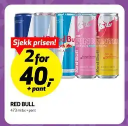 Bunnpris RED BULL, NOK 40 tilbud
