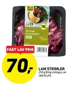 Bunnpris LAM STRIMLER, NOK 70 tilbud