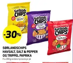 Bunnpris SØRLANDSCHIPS HAVSALT, SALT & PEPPER OG TRIPPEL PAPRIKA tilbud