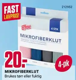 Europris MIKROFIBERKLUT, NOK 20 tilbud