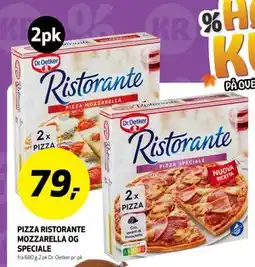 Bunnpris PIZZA RISTORANTE MOZZARELLA OG SPECIALE, NOK 79 tilbud