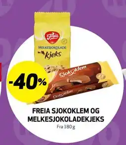 Bunnpris FREIA SJOKOKLEM OG MELKESJOKOLADEKJEKS tilbud