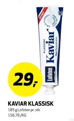 Bunnpris KAVIAR KLASSISK, NOK 29 tilbud