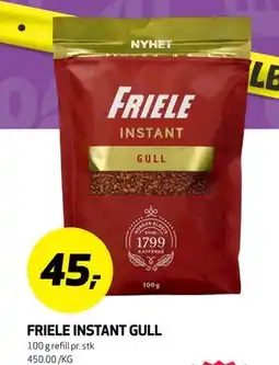 Bunnpris FRIELE INSTANT GULL, NOK 45 tilbud
