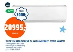 Coop Obs WILFA SVALBARD EXTREME 7,2 KW VARMEPUMPE, FERDIG MONTERT, NOK 20995 tilbud