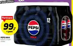 Bunnpris Pepsi Max, NOK 99 tilbud