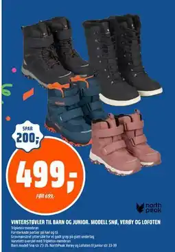 Coop Obs VINTERSTØVLER TIL BARN OG JUNIOR. MODELL SNØ, VERØY OG LOFOTEN, NOK 499 tilbud